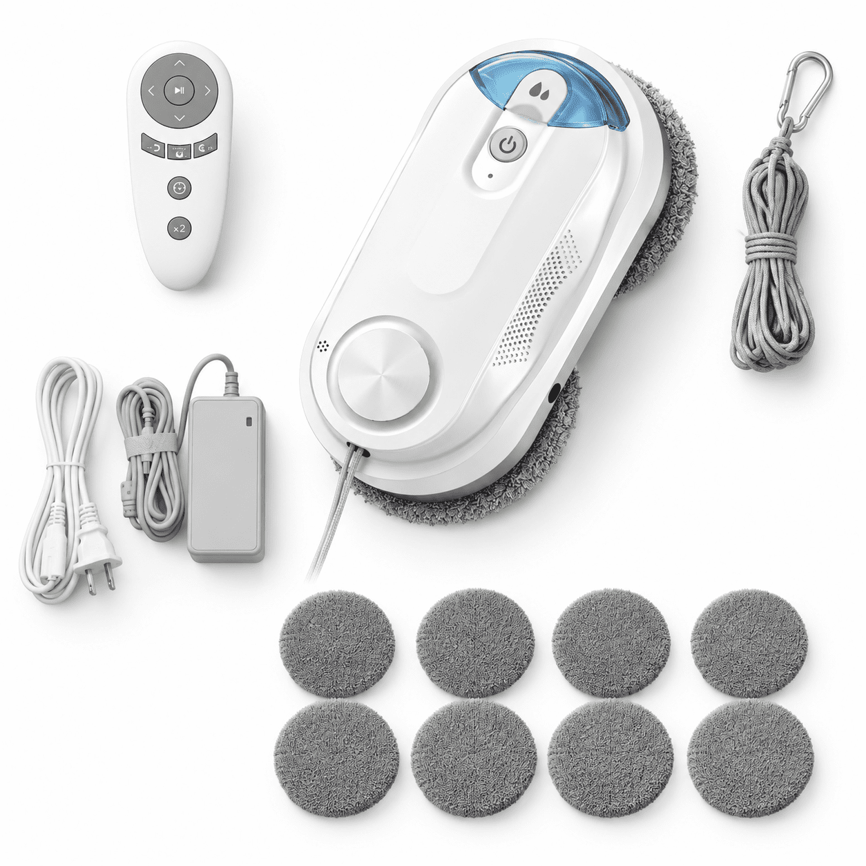 Kitchen Window Cleaner Unbranded Robotic Window Cleaner, White-X3, 85ml Tank for High-Rise ...