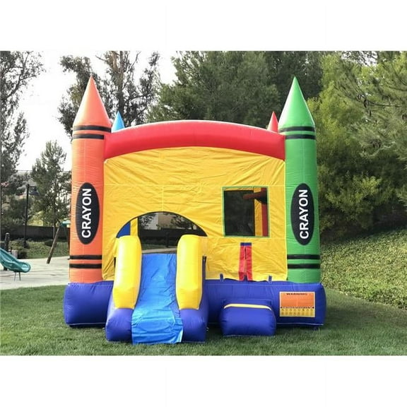 Unbranded SF-WDC13-CY Commercial Inflatable Bounce CRAYON Combo with POOL & Blower