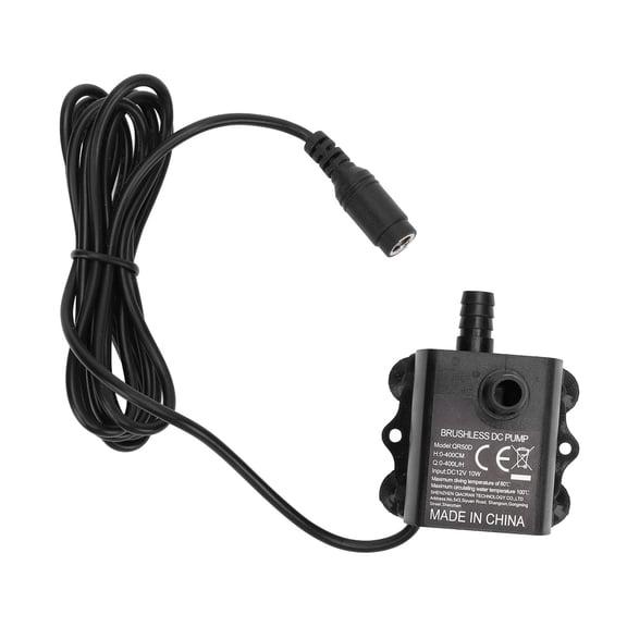 Unbranded Submersible Water Pump DC 12V 10W Micro Brushless Fountain Pump 0-400L/H (105.6 GPH) for Aquarium Fish Tank Computer Cooling System, Max Lift 157.5 inches / 400 cm, IP68 Waterproof