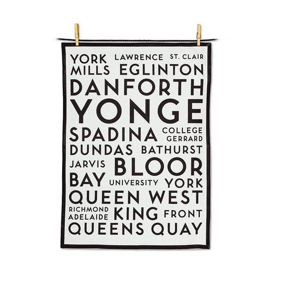 Unbranded Toronto Street Names Tea Towel