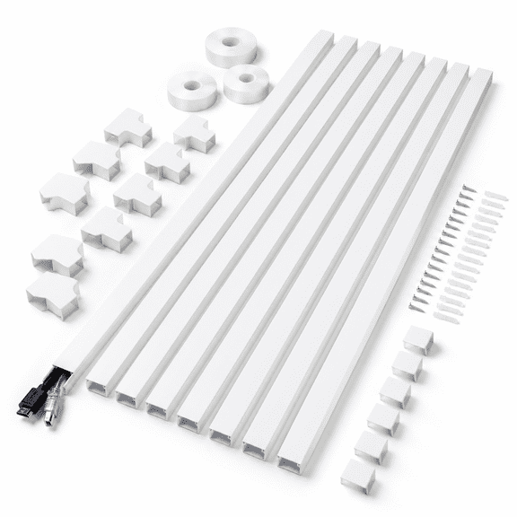 Unbranded White 24ft Cable Raceway Kit for Wall Cord Management