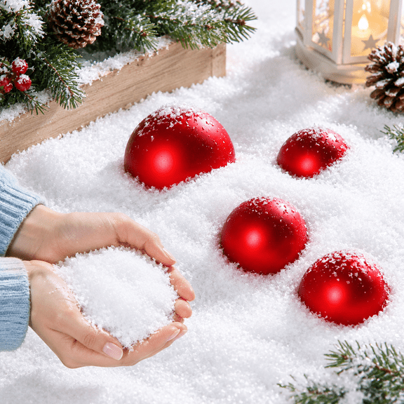 Unbranded White Artificial Snow Flakes Craft Decoration, 150g