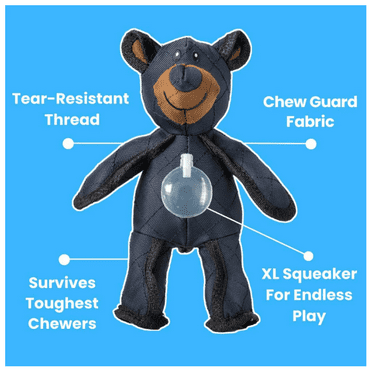 Unbreaka Bear Dog Unbreakable Ted-dy Extreme Bear 2.0 Dog Toys Aggressive Chewers Indestructible Stuffed Plush Dog Squeaky Toy Keep Them Busy Durable Tough Heavy Duty Chewer Dog Toy Large Breed