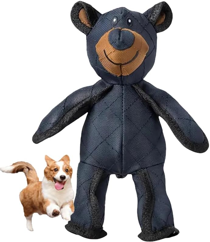 Jouet Pour Chien Incassable En Peluche Ours – 21 Cm – Pour Mâcheurs Agressifs – Lavable En Machine