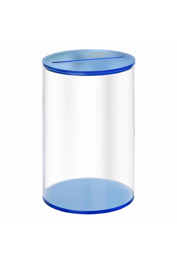 Unbreakable Acrylic Cash Keeper Decorative Coin with Removable Bottom & Child-Safe Access for Study