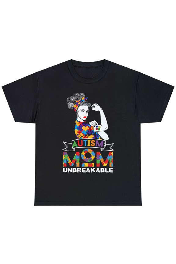 Unbreakable Autism Mom ADS Support Autism Awareness Unisex T-shirt