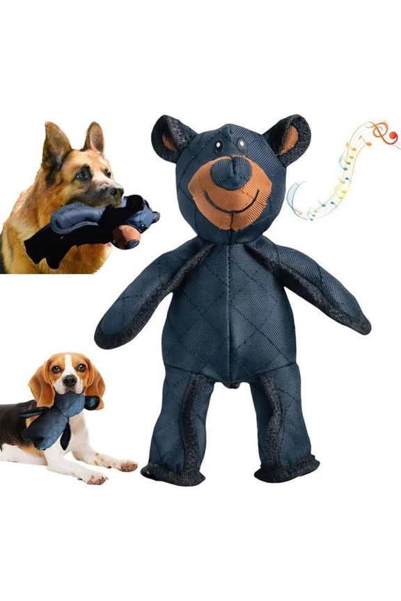 Unbreakable Bear Indestructible Dog Toys for Heavy Chewers, Bear Chew Toy for Dogs Extreme Chew Resistant Indestructible Robust Bear Toy, Resistant Squeaky Dog Toys for Heavy Chewers,1