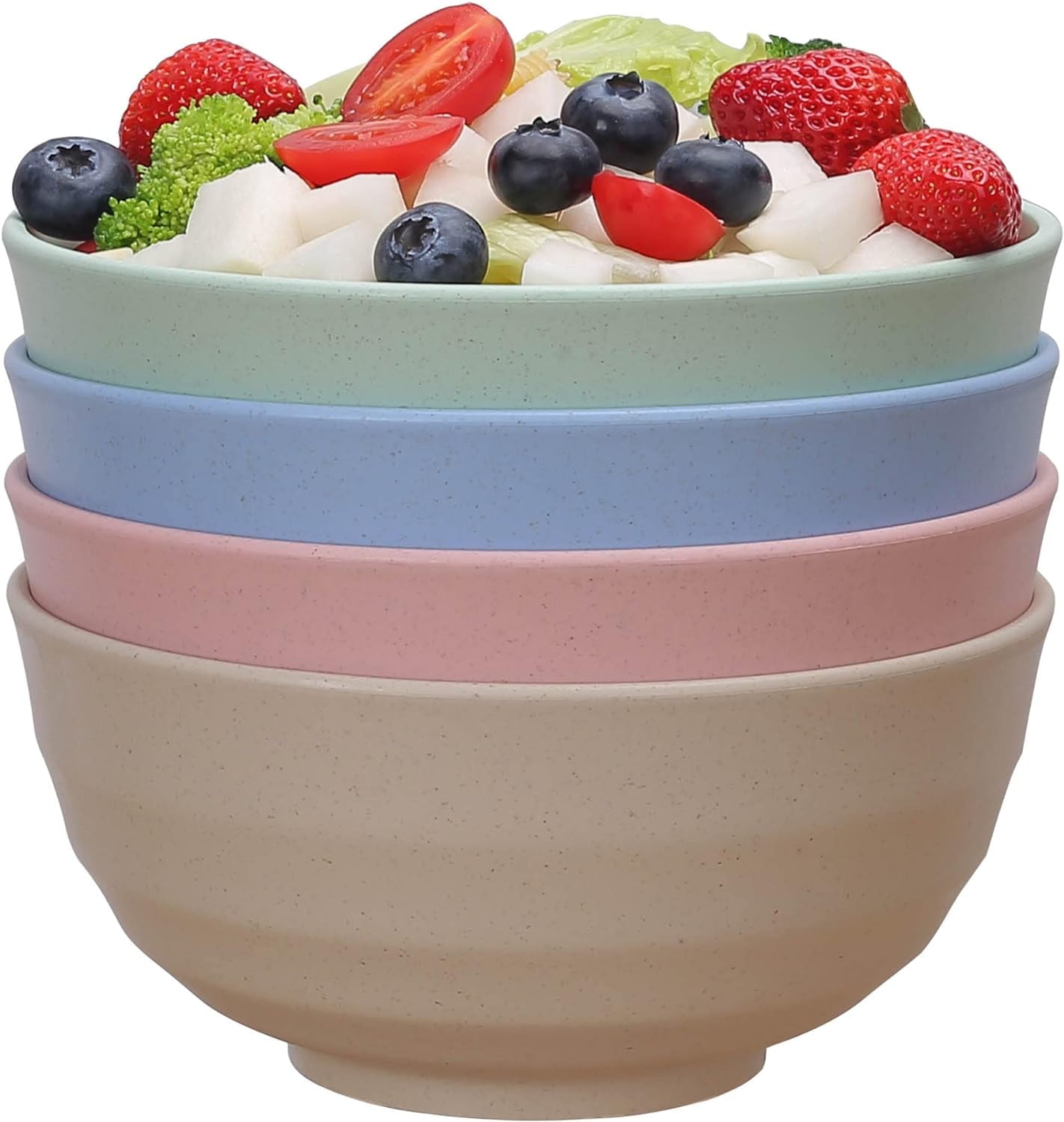 Unbreakable Cereal Bowls 24 OZ Wheat Straw Bowls Fiber Lightweight