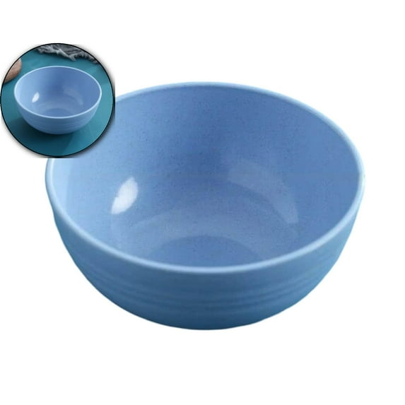 Unbreakable Cereal Bowls - Reusable Wheat Straw Bowl - Dishwasher & Microwave Safe - Perfect for Cereal, Soup and Rice(Blue)