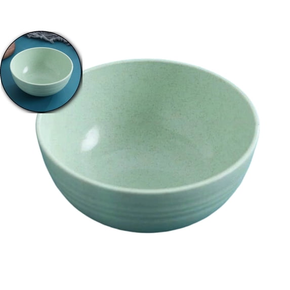 Unbreakable Cereal Bowls - Reusable Wheat Straw Bowl - Dishwasher & Microwave Safe - Perfect for Cereal, Soup and Rice(Green)