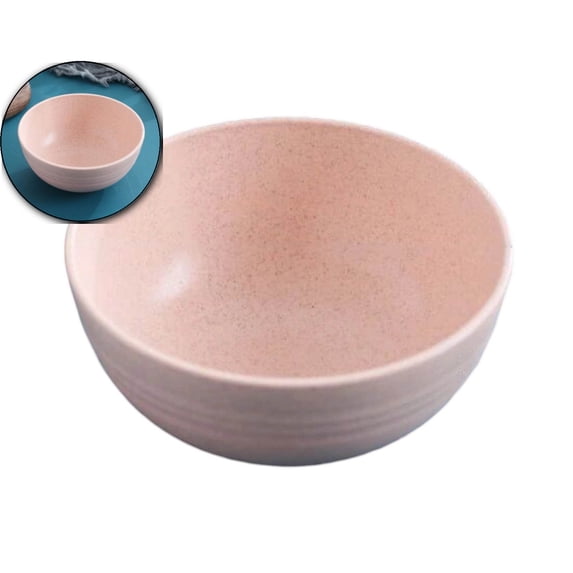 Unbreakable Cereal Bowls - Reusable Wheat Straw Bowl - Dishwasher & Microwave Safe - Perfect for Cereal, Soup and Rice(Pink)
