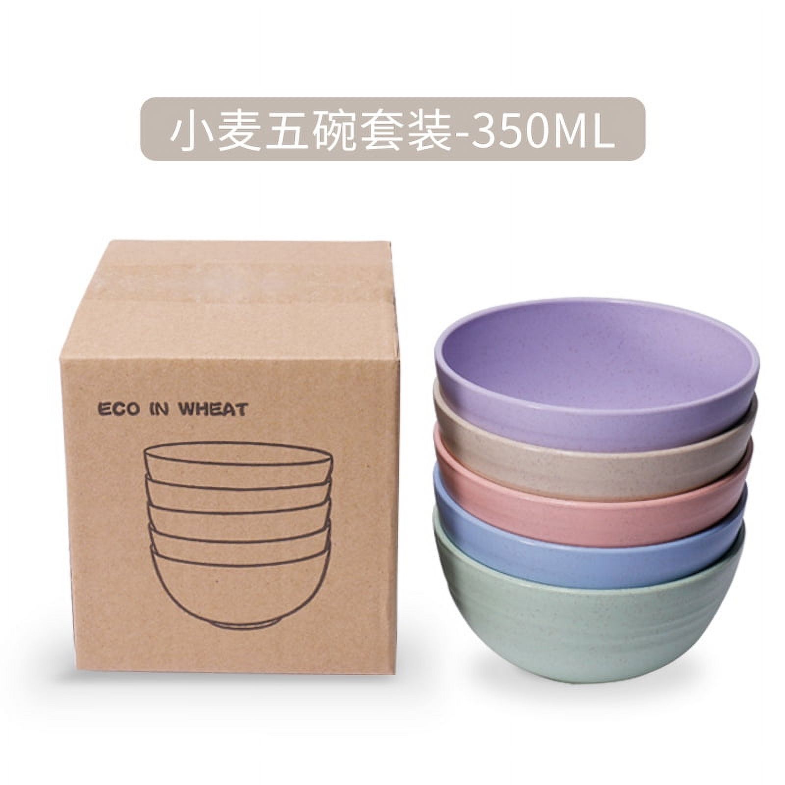 Unbreakable Cereal Bowls Wheat Straw Fiber Lightweight Bowl Set of 4