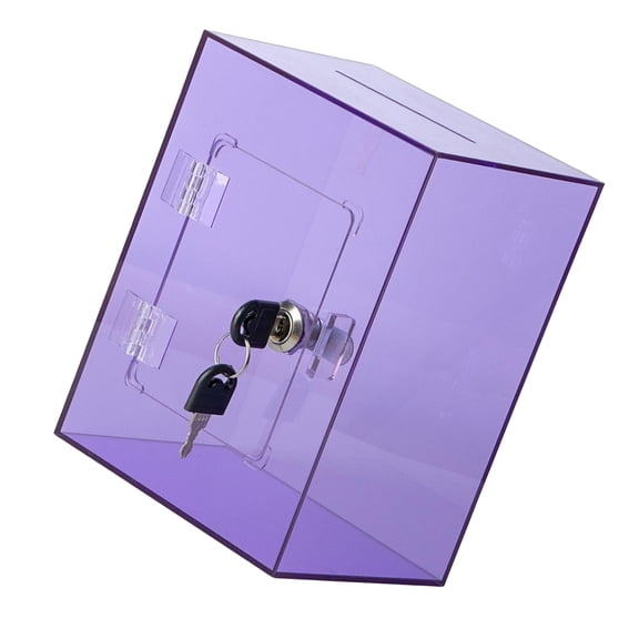 Unbreakable Clear Cash Storage Jar With Lock Key Child Friendly Savings Container Thick Acrylic Construction