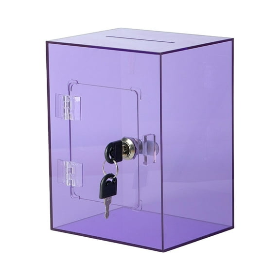 Unbreakable Clear Cash Storage Jar With Lock Key Child Friendly Savings Container Thick Acrylic Construction