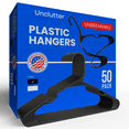 thumbnail image 1 of Unclutter Unbreakable Clothes Hangers - 50 Pack - Quality, Strong Hangers for Coats, Shirts, Blouses, and Pants - Black, 1 of 6
