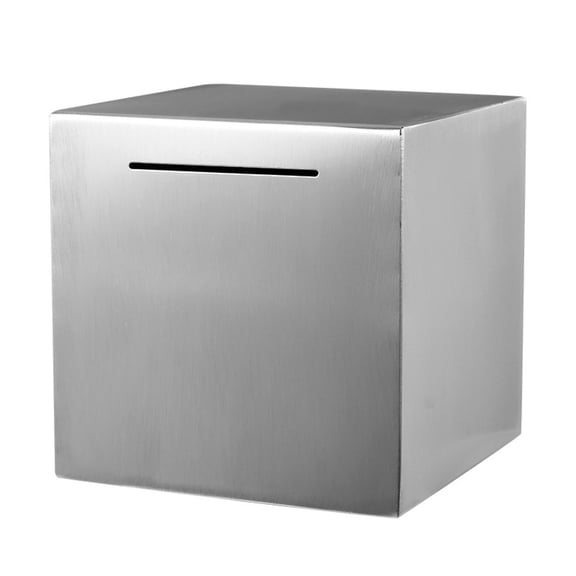 Unbreakable Design Safe Piggy Bank, Stainless Steel Money Savings Box Must Break to Open Anti-Corrosion Anti-Rust for Financial Growth (Customizable, Large Capacity)