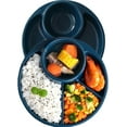 thumbnail image 1 of Unbreakable Divided Plates for Adults Portion Control Plates Set of 2 Dark Blue Round Plastic Dinner Plate 9 Inch for Camping Outdoor or Every Day Use, 1 of 8