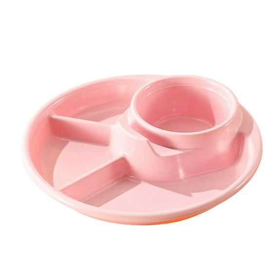 Unbreakable Divided Plates for Adults Portion Control Plates Round Plastic Dinner Plate for Camping Outdoor or Every Day Use