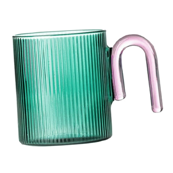 Unbreakable Mouthwash Cup Toothbrush Cups with Handle Bottle Durable h Tumbler for Accessories Household Couple Adults Women Men green and pink hand