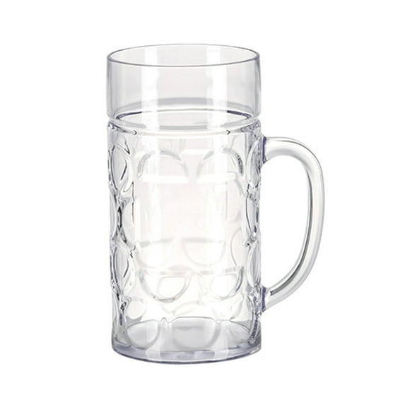 Unbreakable Plastic Beer Mug Shatterproof Drinking Cup with Handle Milk Coffee Water Cups Reusable Champagne Cup for