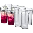 thumbnail image 1 of Unbreakable Plastic Drinking Glasses [Set of 8] Shatterproof Drinking Cups, Stackable Restaurant Cups,Reusable Drinking Tumblers for Party, Picnic, Catering, Dishwasher Safe,BPA Free (16 Ounces), 1 of 9