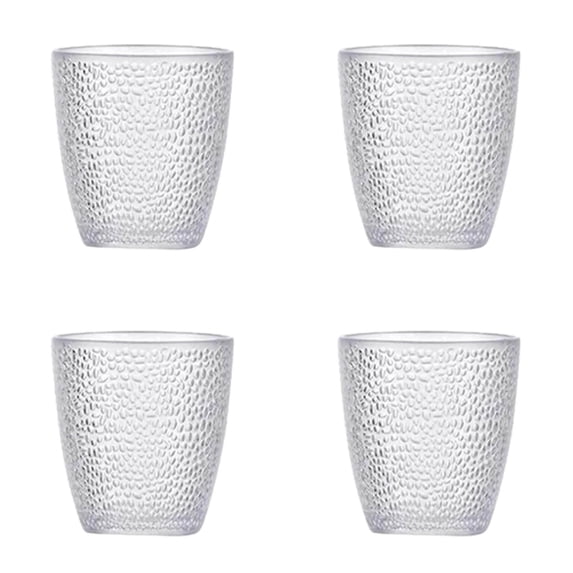 Unbreakable Plastic Drinking Glasses Set of 4, Plastic Tumblers Cups Reusable, BPA Free Dishwasher Safe, Water Juice Cups Gifts 10oz, White