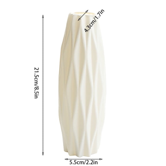 Unbreakable Plastic Face Vase - Shatterproof Floral Planter for Home Decor, Wedding Centerpieces & Unique Aesthetic Gifts (Ceramic-Look Design)