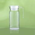 thumbnail image 1 of Unbreakable Plastic Pitcher, Clear Plastic Pitcher with Lid, Heat-Resistant Small Plastic Water Pitcher for Tea, Sangria, Lemonade, Juice, Milk, Stripe，0.8L, 1 of 4