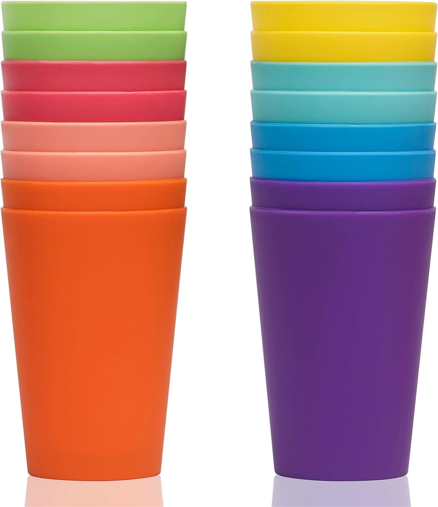 Unbreakable Plastic Toddler Cups,5.6oz Plastic Cups, Kids Plastic Cups,Plastic Drinking Cups Reusable Tumblers Cups,Children Drinking Cups Tumblers for Kids & Toddlers,Set of 12