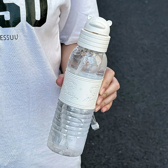 Unbreakable Plastic Water Bottle for Women, 420ml Large Capacity Sports Cup with Straw, Portable Leakproof Design for Gym, Running, Yoga, and Outdoor Activities