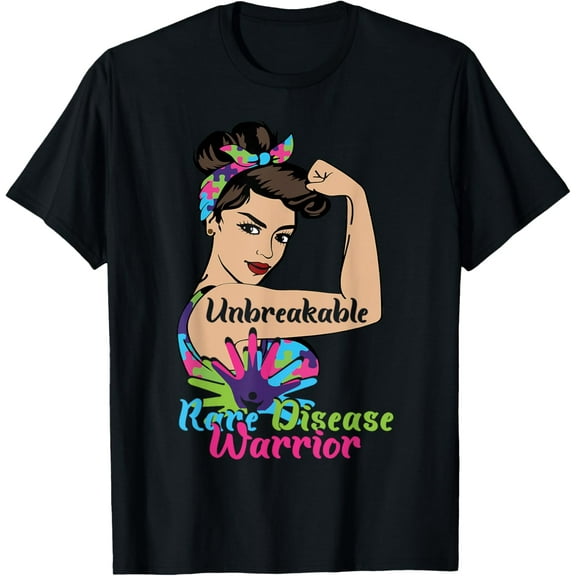 Unbreakable Rare Disease Warrior rare disease awareness T-Shirt mens t shirt，black，women，funny，misfits，men，journey