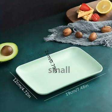 Unbreakable Rectangular Wheat Straw Plates: Lightweight, Durable, All-season Kitchen Essential for Fruits, Snacks, Pasta, and More