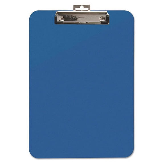 Unbreakable Recycled Clipboard, 0.25" Clip Capacity, Holds 8.5 x 11 Sheets, Blue | Bundle of 2 Each