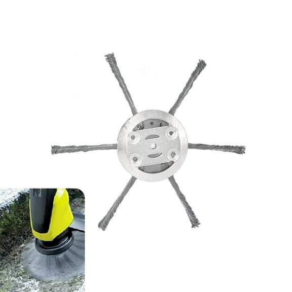 Unbreakable Steel Wire Trimmer Head,QZS Wired Trimmer Blade for Lawn Mower Tray,Steel Wire Grass Cutter Head for Cutting Grass,Nettles,6 Blade