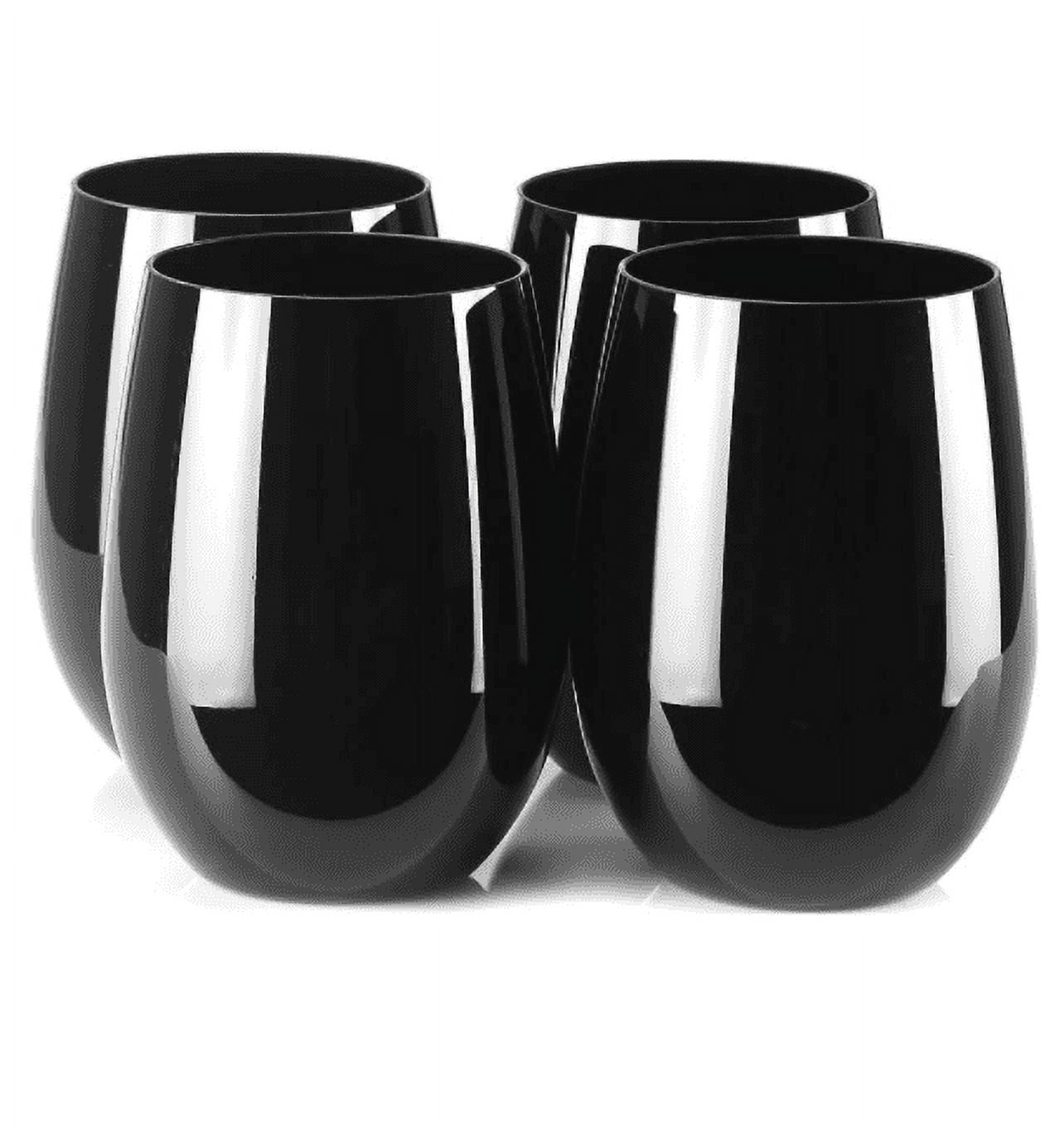 Unbreakable Stemless Plastic Wine Glasses 16 oz Tritan Glassware