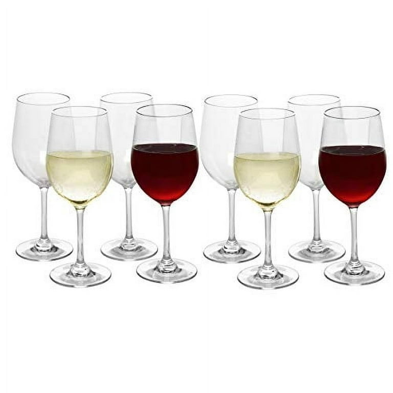 Unbreakable Stemmed Wine Glasses, 12oz- 100% Tritan- Shatterproof,  Reusable, Dishwasher Safe Drink Glassware (Set of 8)- Indoor Outdoor  Drinkware - Great Mother's Day, Valentine's Day or Wedding Gift 