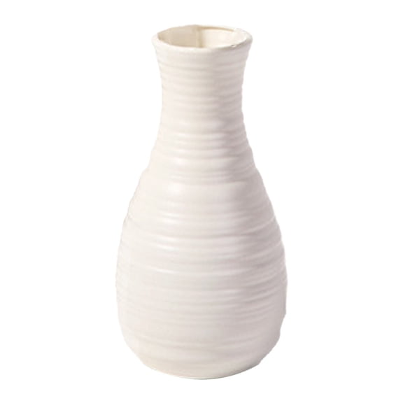 Unbreakable Vase, Ceramic-Style Flower Pot, Plastic Decorative Vase, Milky White, Home Décor