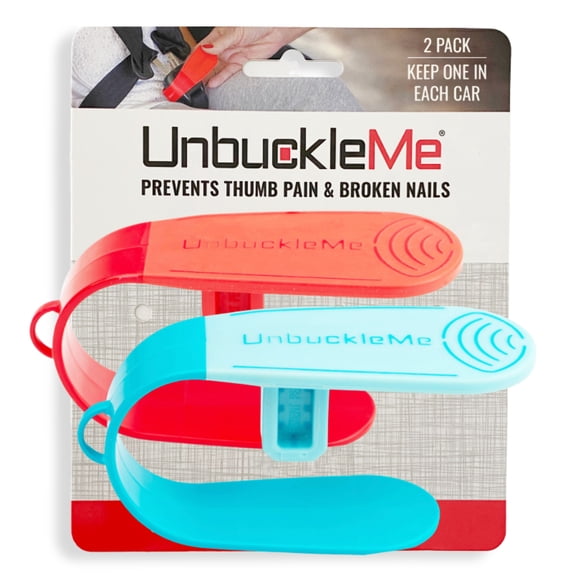 UnbuckleMe Car Seat Buckle Release Tool - 2 Pack in Blue/Red