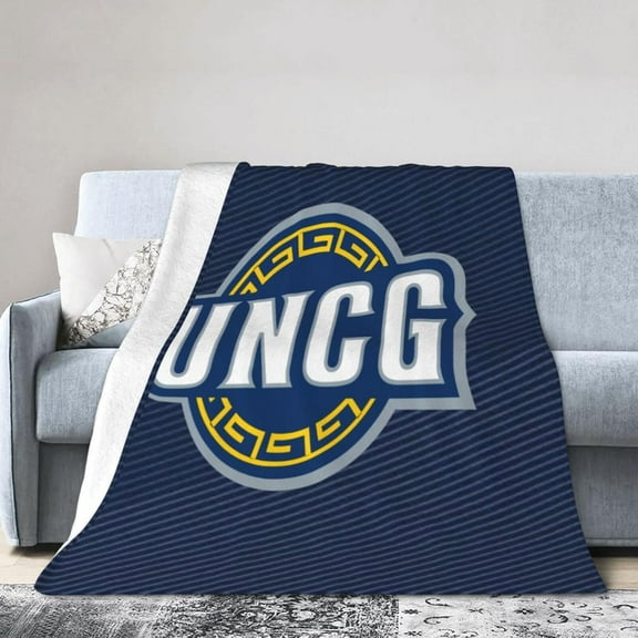 Unc Greensboro Spartans Fleece Blanket, Very Soft Microfiber Flannel Blanket for Couch Warm and Cozy for All Seasons