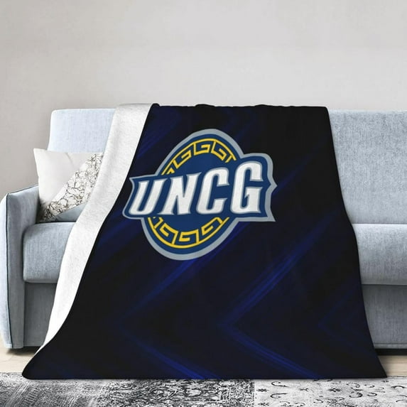 Unc Greensboro Spartans Fleece Blanket, Very Soft Microfiber Flannel Blanket for Couch Warm and Cozy for All Seasons
