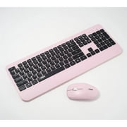 Uncaged Ergonomics KM1-Pink Wireless Keyboard & Mouse Combo, Pink