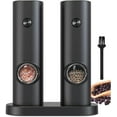 thumbnail image 1 of Uncahome 2 Pack Electric Salt and Pepper Grinder Set, Battery Powered - Automatic Salt Pepper Mill Grinder, Black, 1 of 8