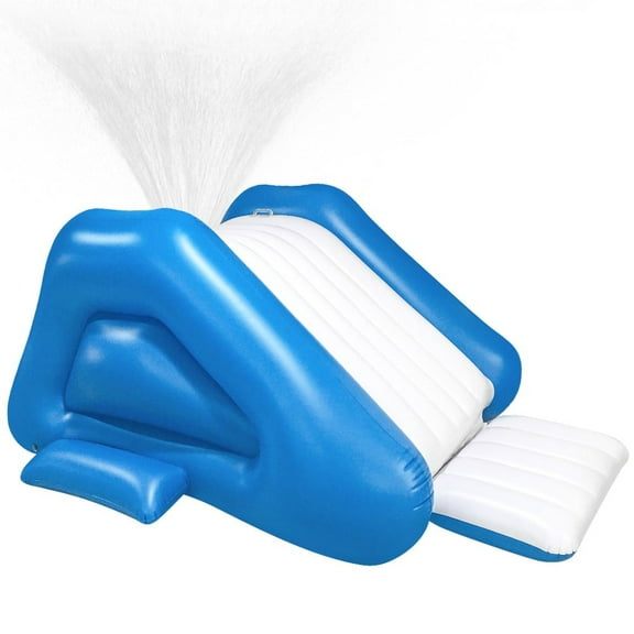 Uncahome Inflatable Water Pool Slide,9.5x4.5x3.6FT Blow Up Pool Waterslide for Kids & Adults,Ages 6 & Up,Blue