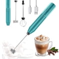 thumbnail image 1 of Milk Frother Wand Drink Mixer - Handheld Milk Frother Electric Whisk - Easy-Clean Stainless Steel Frother Wand & Mini Blender - Electric Coffee Frother for Milk Coffee Lattes, 1 of 8