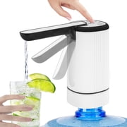 Cowin Water Dispenser for 5 Gallon Bottle, Rechargeable Portable Electric Water Bottle Pump, Foldable Automatic Water Jug Pump for for Home, Office & Camping White