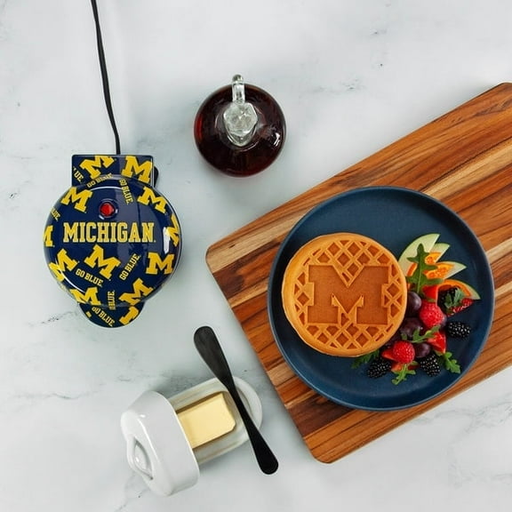 Uncanny Brands Michigan Wolverines Mini Waffle Maker