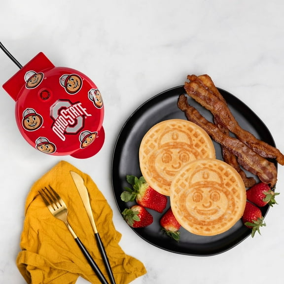 Uncanny Brands Ohio State Buckeyes Brutus Buckeye Mini Waffle Maker