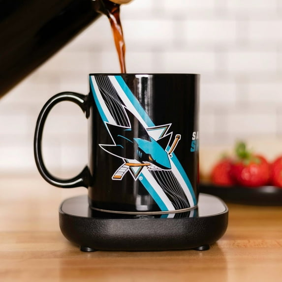 Uncanny Brands San Jose Sharks Logo 12oz Mug Warmer Set
