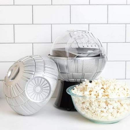 Uncanny Brands - Star Wars Death Star Popcorn Maker - Hot Air Style with Removable Bowl - Silver