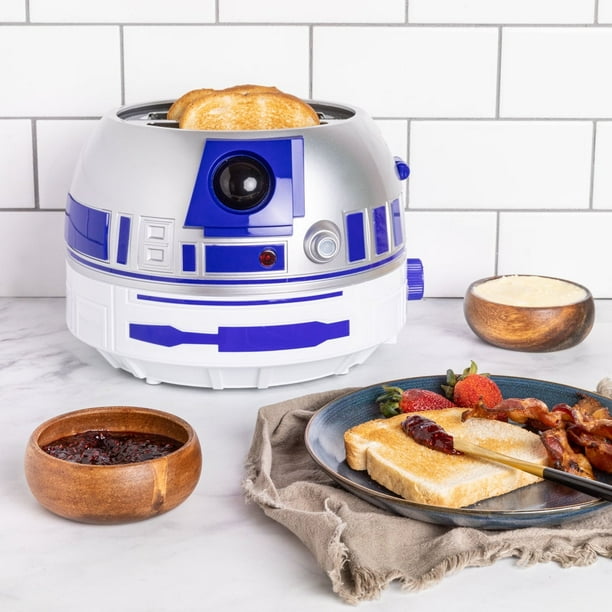 Uncanny Brands Star Wars R2D2 Deluxe Toaster - Lights-Up and Makes